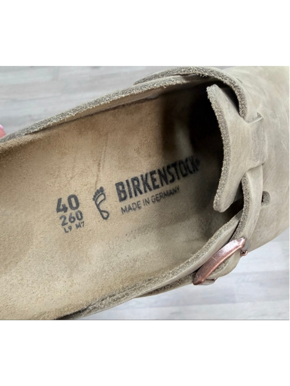 Birkenstock Unisex Boston Soft Footbed Oiled Leather Sz 40 in Tobacco Brown! - Picture 9 of 9